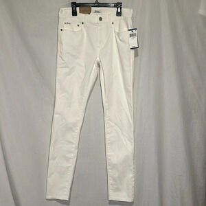 NWT cream Polo Ralph Lauren the Tompkins skinny jeans size 29 (minor stains)